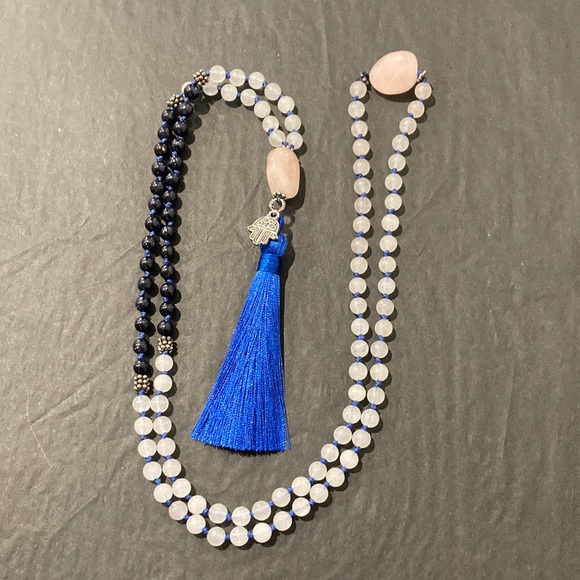 Hand knitted beaded mala - Picture 2 of 6